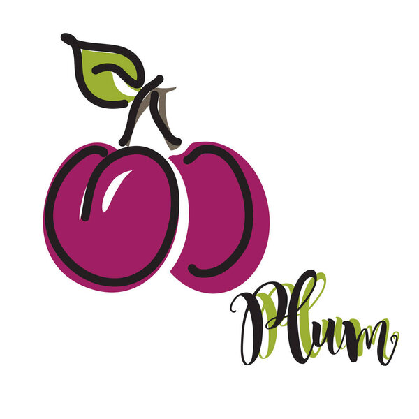 Plum Icon Vector