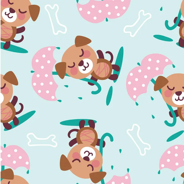 Puppy patroon paraplu — Stockvector