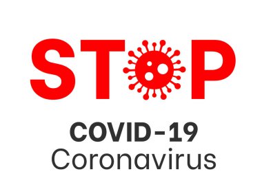 Covid-19 Coronavirus kavramı yazı dizaynı logosu. Covid-19 İmza ve Sembol, vektör İllüstrasyon konsepti Coronavirus COVID-19. Tehlikeli virüs vektör çizimi