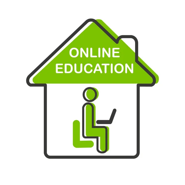 Дистанційна Освіта Онлайн Навчання Концепт Вектор Онлайн Освіти Коронавірус Ковід Ліцензійні Стокові Вектори