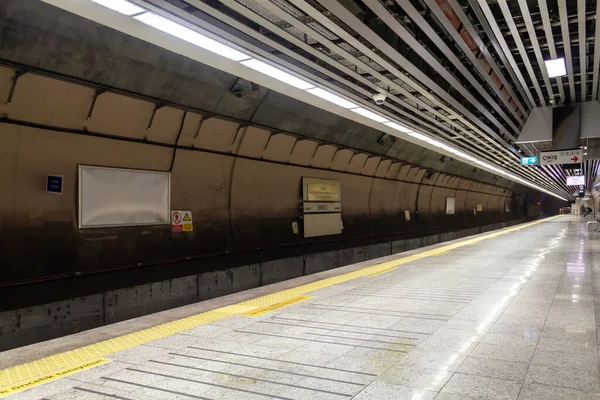 Istanbul Turkiet Mars 2020 Tunnelbanan Istanbul Marmaray Som Förblev Tom — Stockfoto