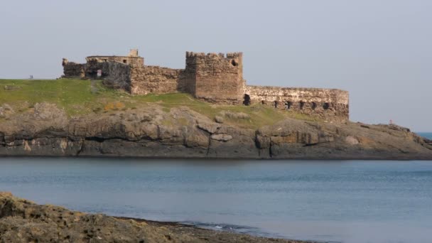 Yoros Castle Istanbul Rumelifeneri View Sea — Stock Video