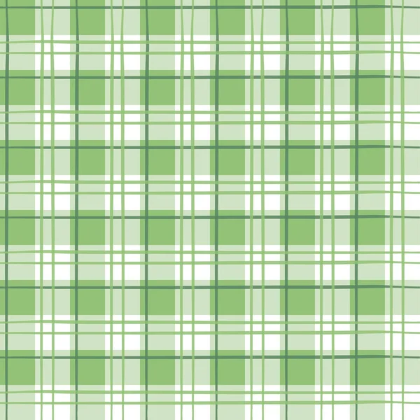 Plaid vectoriel répéter le modèle sans couture. Couleur verte . — Image vectorielle