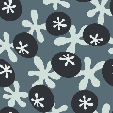 Şirin yaban mersinli kusursuz deseni tekrarla.