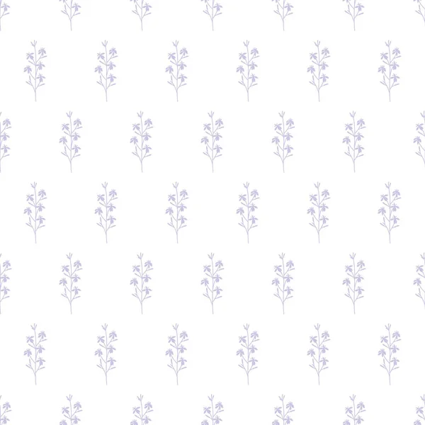 Vector repite el patrón sin costuras con pequeñas flores de fondo púrpura claro . — Archivo Imágenes Vectoriales