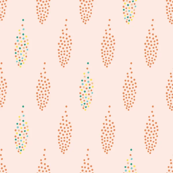 Ponto colorido repetir padrão sem costura. Ilustração cor de rosa e coral laranja . — Vetor de Stock