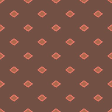 Etnik ikat elmas desenli. Vektör kusursuz illüstrasyon..