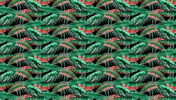 Endless Tropical Leaf Pattern — Stock Photo, Image