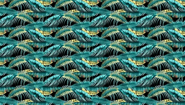 Endless Tropical Leaf Pattern — Stock Photo, Image