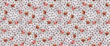 Bahar tasarımı, çiçek ve dal çizim deseni için, uçsuz bucaksız çiçekli polka nokta temalı baskı deseni