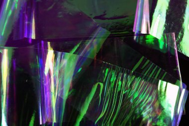 Yeşil holografik arkaplan, tasarım dokusu.