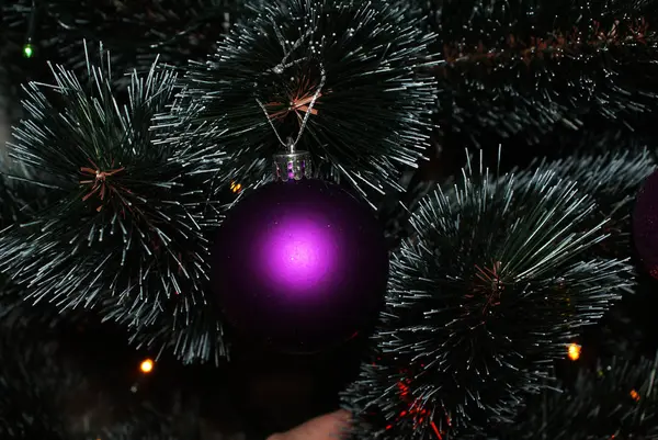 Christmas Balls Tree Decorations Christmas Tree — Stock Photo, Image