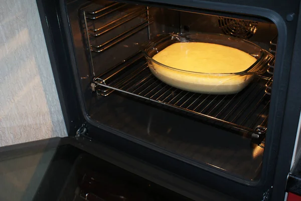 Pie Cookie Baking Dish Home Baking Batter Oven — Stock Photo, Image