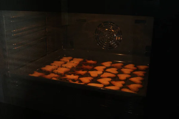 Kuchen Und Plätzchenbacken Hausbacken Teig Ofen — Stockfoto