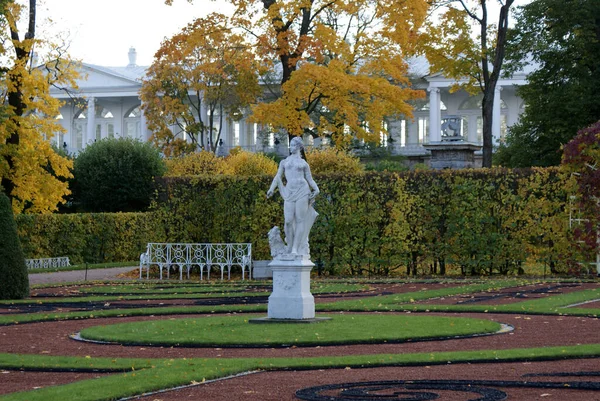 Esculturas Históricas Parque Outono São Petersburgo — Fotografia de Stock