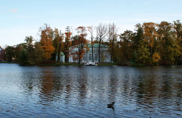 Edifício Histórico Arquitetura Parque Outono São Petersburgo Rússia — Fotografia de Stock