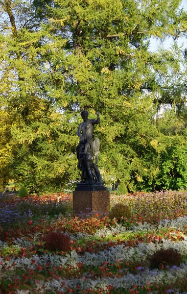 Esculturas Históricas Parque Outono São Petersburgo — Fotografia de Stock