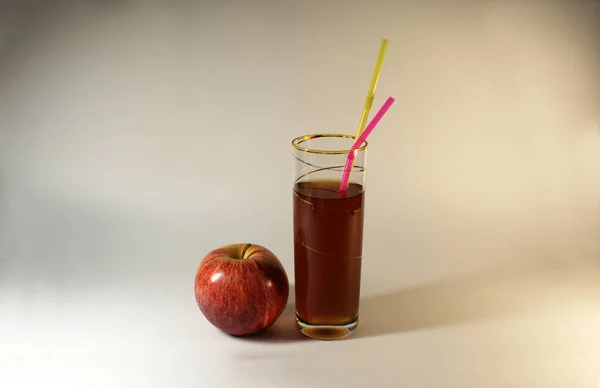 Manzana Bebida Saludable Para Bajar Peso Dieta — Foto de Stock