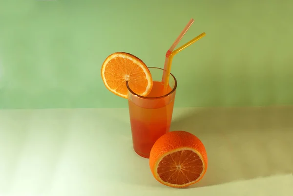 Bebida Laranja Saudável Para Perda Peso Dieta — Fotografia de Stock