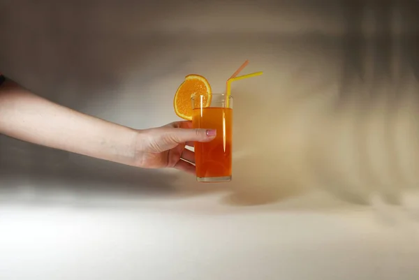 オレンジと体重減少 食事のための健康的な飲み物 — ストック写真
