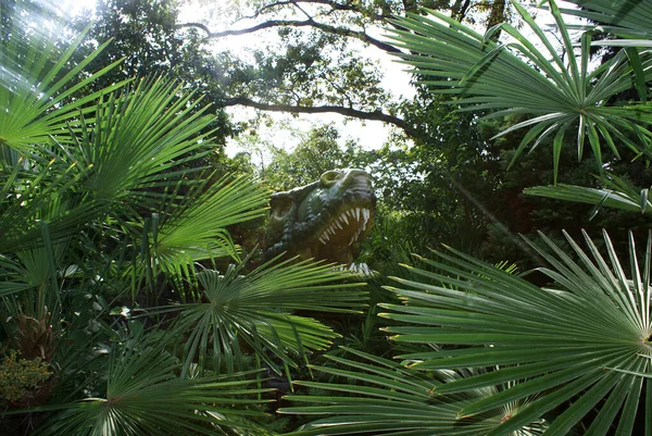 Dinossauro Parque Diversões Infantil Parque Diversões — Fotografia de Stock