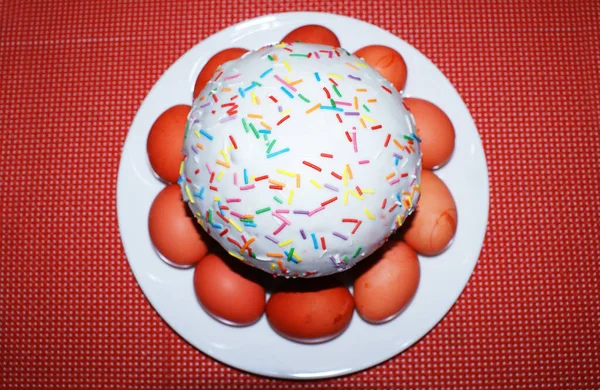 Pastel Pascua Huevos Colores Fiesta Ortodoxa Pascua — Foto de Stock