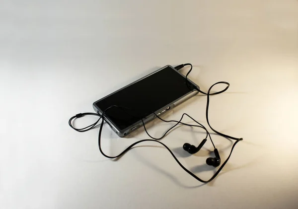 Smartphone Avec Écouteurs Technologie Moderne — Photo