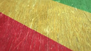 Kongo Cumhuriyeti Bayrağı. Ormanın Detayları, Bölgenin Sığ Derinliği, Kusursuz Döngü. Yüksek kalite animasyon. Ülkeniz için ideal / Seyahat / Politik İlişkiler Projeleri. 1080p, 60fps.