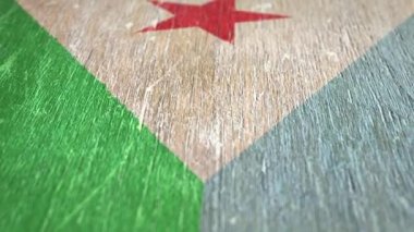 Cibuti bayrağı. Ormanın Detayları, Bölgenin Sığ Derinliği, Kusursuz Döngü. Yüksek kalite animasyon. Ülkeniz için ideal / Seyahat / Politik İlişkiler Projeleri. 1080p, 60fps.