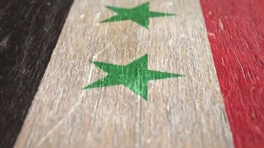 Suriye Bayrağı. Ormanın Detayları, Bölgenin Sığ Derinliği, Kusursuz Döngü. Yüksek kalite animasyon. Ülkeniz için ideal / Seyahat / Politik İlişkiler Projeleri. 1080p, 60fps.
