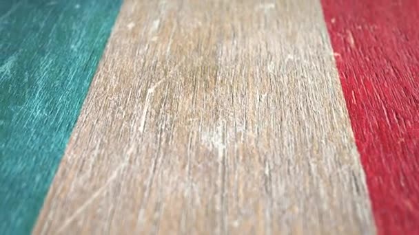 卢森堡国旗 采购产品木材上的细节 浅层的田野 无缝圈 高质量的动画 适合贵国 与政治有关的项目 1080P 60Fps — 图库视频影像