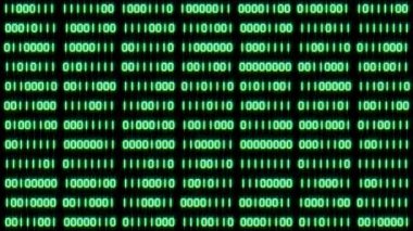 İkili Kod Satırları, Kusursuz Döngü Arkaplanı. Bilgisayar / Hackleme / Siber Güvenlik Projeleriniz için ideal. Yüksek Teknoloji Animasyonu. 8k, 30fps.