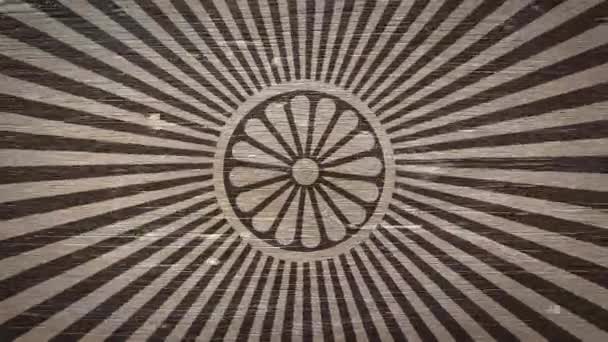 Dharmachakra Buddhist Symbol Wodden Texture Ideal Your Buddhism Religion Related — Stock Video