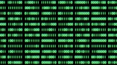 İkili Kod Satırları, Kusursuz Döngü Arkaplanı. Bilgisayar / Hackleme / Siber Güvenlik Projeleriniz için ideal. Yüksek Teknoloji Animasyonu. 8k, 30fps.
