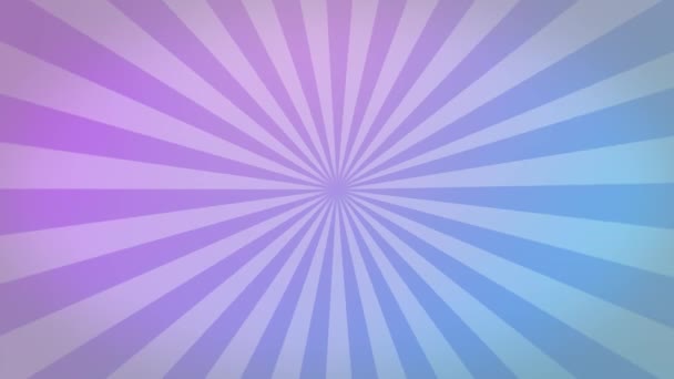 Spinning Sonnenstrahlen Streifen Auf Neon Pastellgradienten Hintergrund Modern Futuristisch Hochwertige — Stockvideo