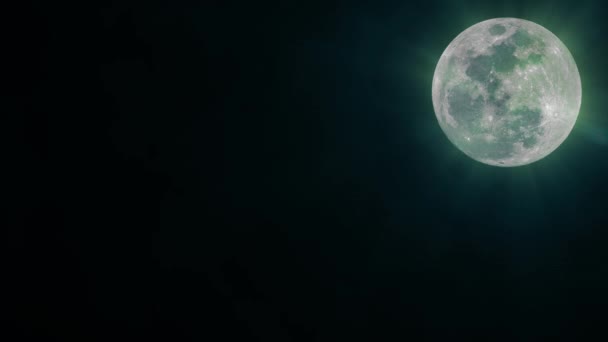 Fondo Luna Brillante Verde Azul Lazo Sin Costura Ideal Para — Vídeo de stock