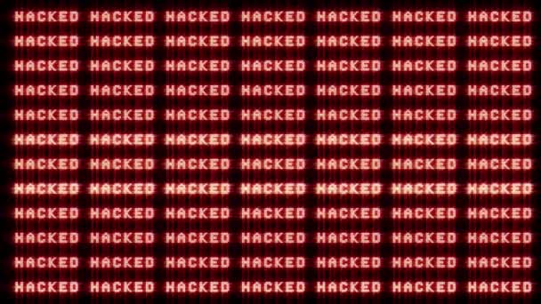 コンピュータ コード スペル ハックの赤い線 コンピュータ ハッキング サイバーセキュリティプロジェクトに最適です ハイテクアニメーション 30Fps — ストック動画