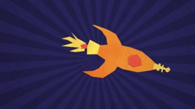 Kusursuz Uçan Retro Uzay Gemileri Arkaplanı. Uzay / Evren / Bilimle İlgili Projeniz için ideal. Yüksek Kalite Durdurma Hareketi Canlandırması