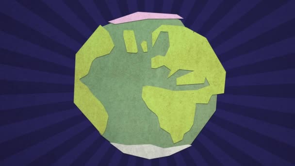Planète Terre Sur Fond Bleu Idéal Pour Votre Projet Connexe Clip Vidéo
