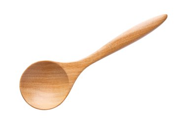 Tahta kaşık beyaz üzerine izole