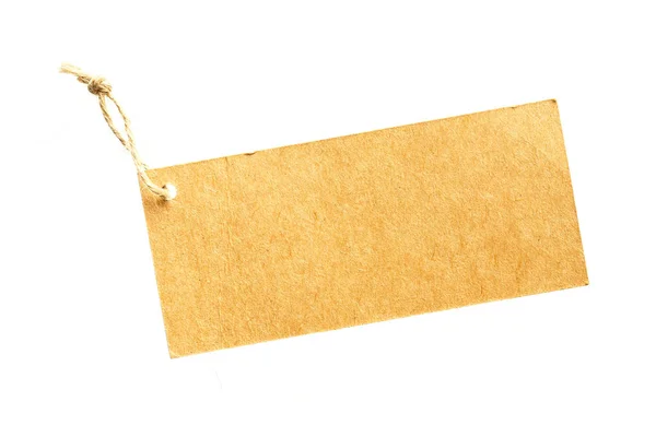 Bruine kleur opknoping tag — Stockfoto