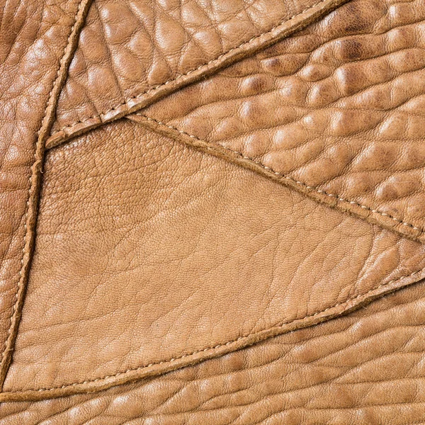 Brun färg äkta läder — Stockfoto