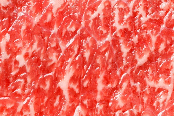 Chiudi Wagyu Manzo Striploin Bistecca Texture Immagine Stock