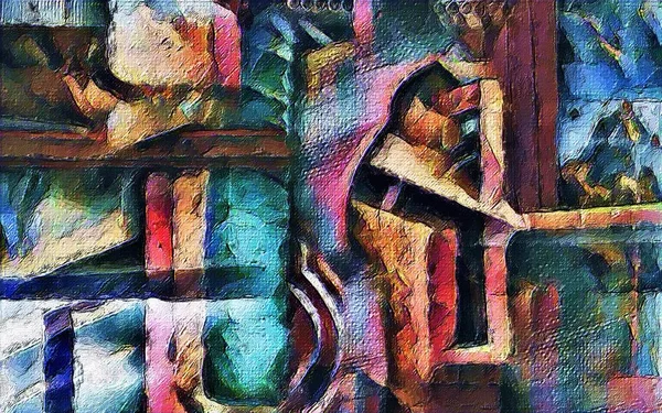 Dijital Soyut Resim - Akrilik