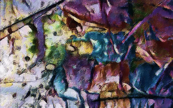 Dijital Soyut Resim - Akrilik