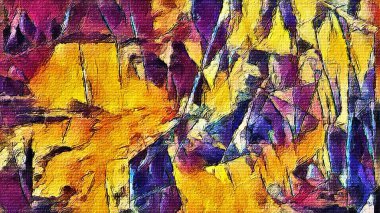 Dijital soyut resim - güçlü akvaryum - suluboya