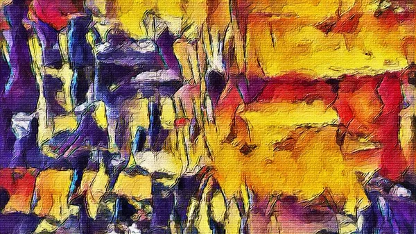 Dijital soyut resim - güçlü akvaryum - suluboya