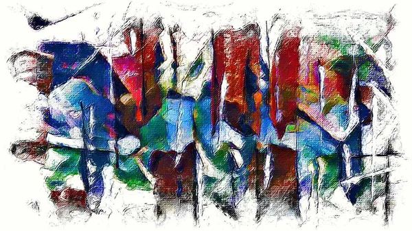 Pintura Abstracta Digital Obra Arte — Foto de Stock