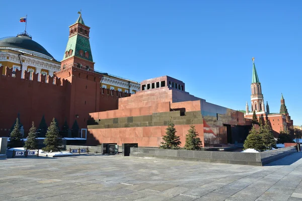 Roter Platz, Moskauer Kreml und Lenin-Mausoleum. — Stockfoto