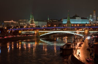 Gece Moskova Kremlin 'i. 